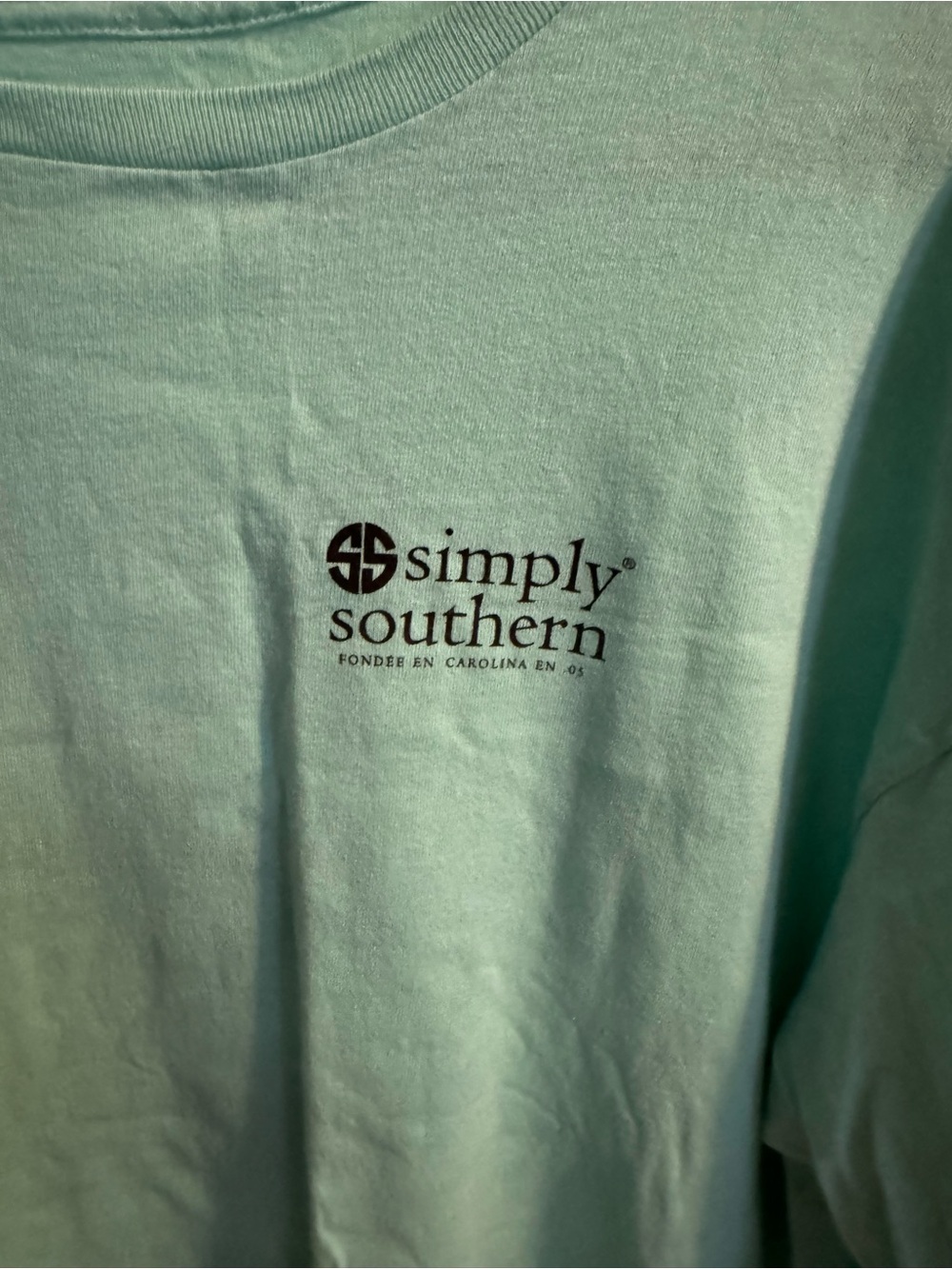 Simply Southern Mint Green Long Sleeve Logo Tee - Women’s